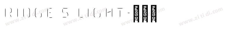 Ridge 5 Light字体转换